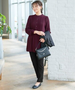 Tiaclasse 【安田美沙子さん着用・4way /2TYPEハンドル】パールチェーン付きハーフフォーマルミニバッグ ブラック