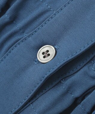 YECCA VECCA 配色デザインシャツワンピース Blue
