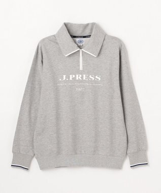 J.PRESS KIDS 【140-170cm】ミニ裏毛 ハーフジップ トレーナー グレー系