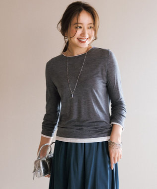 ソフトウール フェイクレイヤード ロンT