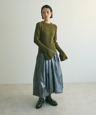 Green Parks armonia．袖フレアニットプルオーバー Khaki