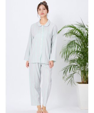Wing パジャマ 長袖 長ズボン 綿100%(本体) 二重ガーゼ レディース EP8070 ウイング／ワコール