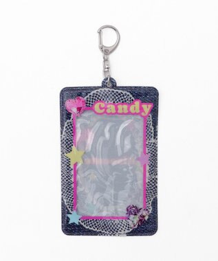 WEGO 【痛バ＆推し活グッズ】デニムグラフィックカードホルダーキーホルダー 柄1