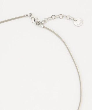 J.PRESS LADIES メタルコンビマーブル ネックレス ライトグレー系