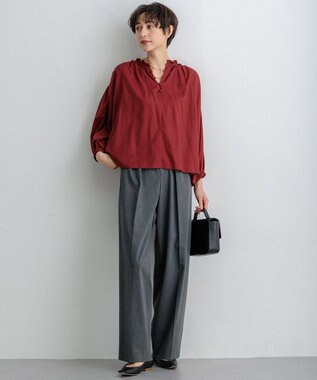 23区 S 【CLASSY.11月号掲載/洗える】ドライ2WAYストレッチ ワイドパンツ グレー系