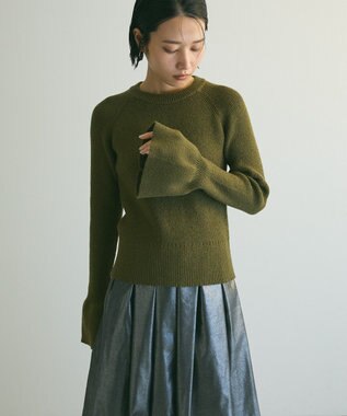 Green Parks armonia．袖フレアニットプルオーバー Khaki