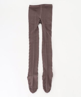 ANY KIDS タイツ（ケーブルリボン） ブラウン
