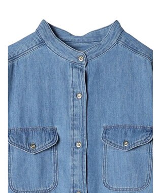 AMERICAN HOLIC デニムＷポケットＡラインワンピース Light Indigo