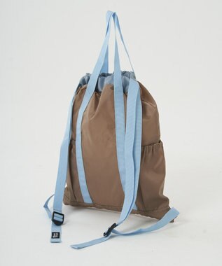 BEAMS SCHOOL 手提げバッグにもなる ナップサック サンドベージュ