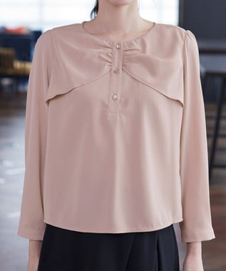 Tiaclasse L リボン風ブラウス ピンク