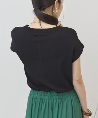 AMERICAN HOLIC フレンチスリーブニットプルオーバー Black