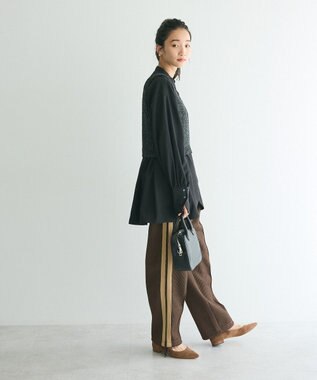 CRAFT STANDARD BOUTIQUE ワッフル編み短丈ニットベスト Black