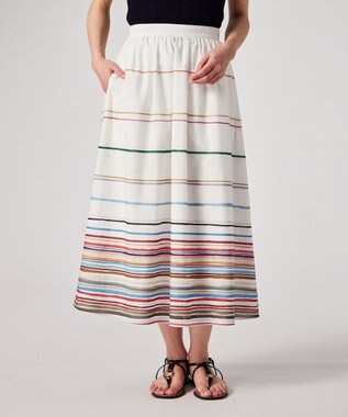 Paul Smith Cairo Stripe Chalk プリント スカート