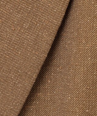 自由区 S 【SHIHOさん着用】シルクネップツイード ジャケット ダークキャメル