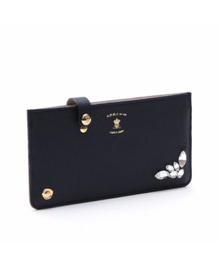 A.D.M.J. 【牛革】スパニッシュレザー/モーツァルト スワロフスキー・クリスタル付 スリムウォレット