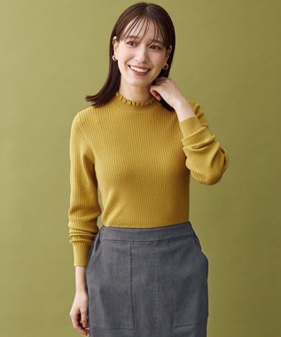 ANY L 【6色展開】フリルネックニット