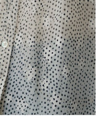 YECCA VECCA シアードット柄ブラウス Off White