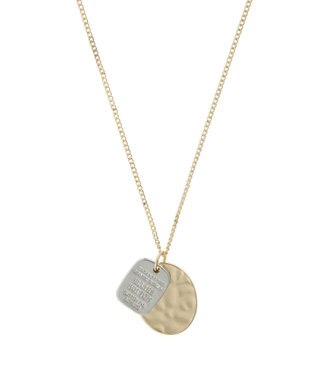 AMERICAN HOLIC メッセージコンビメタルネックレス Gold