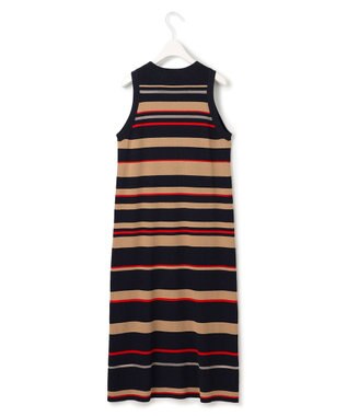 ICB 【洗える】 マルチボーダーワンピース ネイビー系