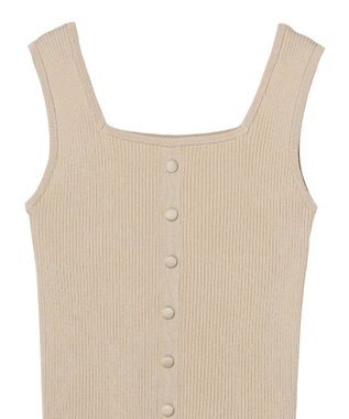 earth music&ecology リサイクルポリエステルブレンド２ＷＡＹタンクトップ Light Beige