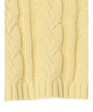 Green Parks ショート丈ケーブルニットプルオーバー Yellow