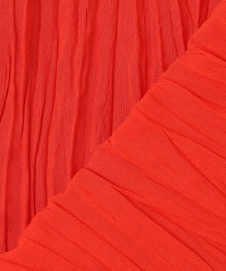 自由区 S 【洗える】ジョーゼットプリーツコンビ カットソー グラムレッド