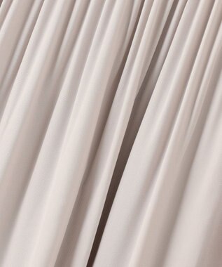 自由区 S 【セットアップ対応・洗える】ライトサテンプリーツ スカート ライトグレー系