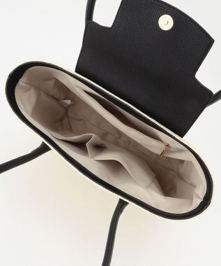 LA BAGAGERIE フラップかごトートバッグ アイボリー