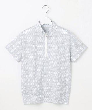 23区GOLF 【WOMEN】モノグラム柄 ハーフジップカットソー ライトグレー系5