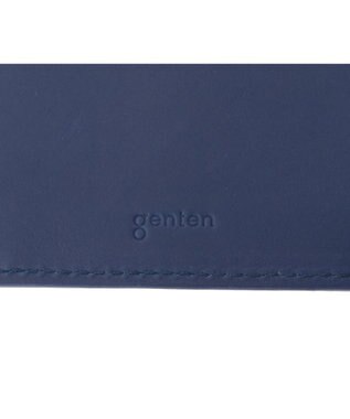 genten カレイド 外ファスナー2つ折り財布 ネイビーブルー