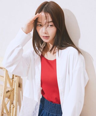 earth music&ecology 【予約】適ON カップ付きキャミソール レッド