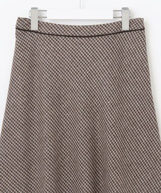 J.PRESS LADIES S T/W 千鳥 ツイード フレアー スカート ブラウン系3