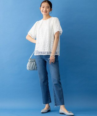 組曲 L ミッドデニム パンツ ライトインディゴ系