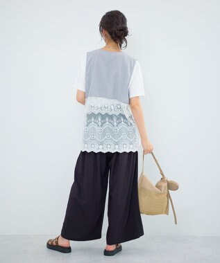Green Parks レースドッキングＺＩＰベスト Light Gray