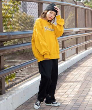 WEGO 【ユニセックス着用ITEM/手洗い可】バギーパンツ ブラック