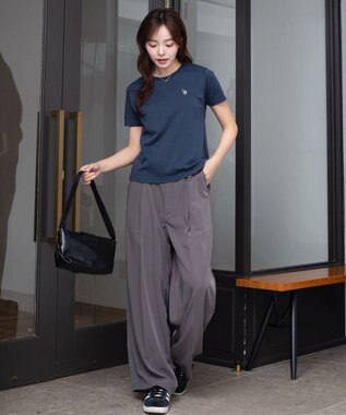 WEGO 【SMLサイズ展開】U.S. POLO ASSN.別注コンパクトTシャツ ネイビー