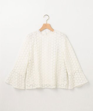 組曲 【WEB限定】フラワーレース 袖フレアトップス アイボリー系