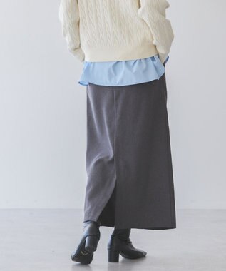 AMERICAN HOLIC イージーケアスリットタイトスカート Gray Mixture