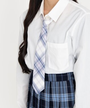 WEGO 【SCHOOLITEM】　チェックスクールネクタイ ホワイトチェック2