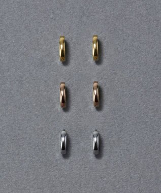 Phoebe 【金属アレルギー対応】ワンタッチメタルフープミニピアス　ゴールド/サージカルステンレス ゴールド