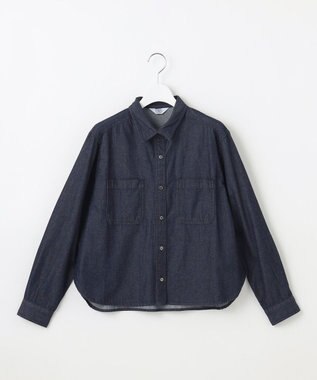 J.PRESS LADIES 【洗える】5ozバージラコンパクト デニムシャツ インディゴ系
