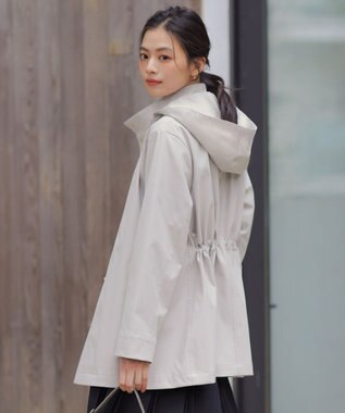 J.PRESS LADIES L 【2way】ドライツイルストレッチ フーデット アウター