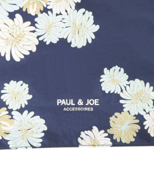 MOONBAT 【 遮光率100％/遮熱/UV/軽量】PAUL&JOE ACCESSOIRES(ポール&ジョー) 晴雨兼用日傘 クリザンテーム 総柄 花柄 折りたたみ傘 ネイビーブルー