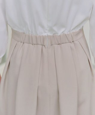 Tiaclasse L 【ダブルクロス】シフォンドッキングワンピース グレージュ