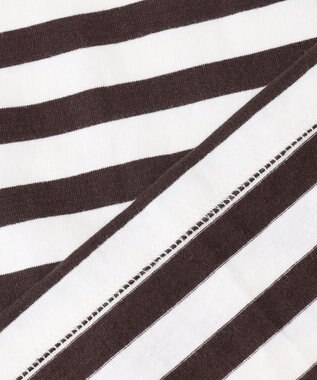 J.PRESS KIDS 【140-170cm】パネルボーダーハウスロゴ Ｔシャツ ブラウン系1