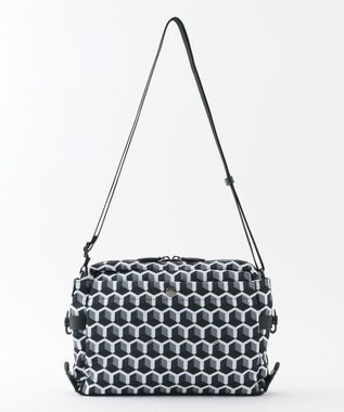 Y'SACCS キュービックモノグラム　スクエアショルダー ブラック