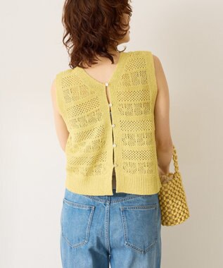 AMERICAN HOLIC 【前後2WAY】レース編みニットベスト Pistachio