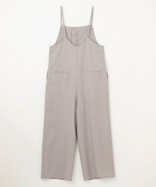 ANY フロントジップサロペット ライトグレー