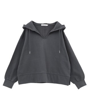 AMERICAN HOLIC スキッパー裏毛パーカー Charcoal Gray