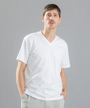 JOSEPH HOMME コンパクトストレッチジャージー　ＶネックＴシャツ ホワイト系